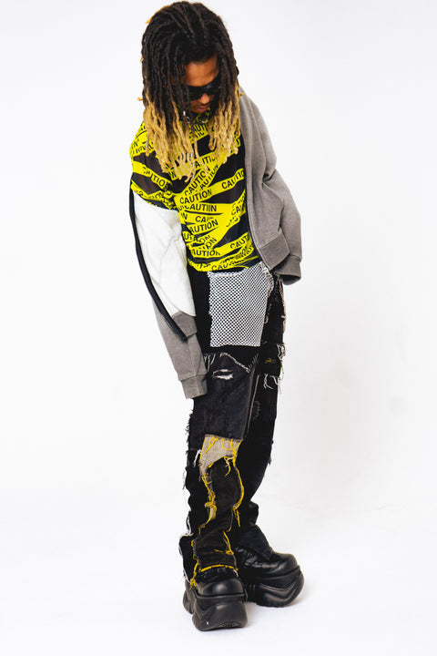 Caution Mesh long sleeve tee