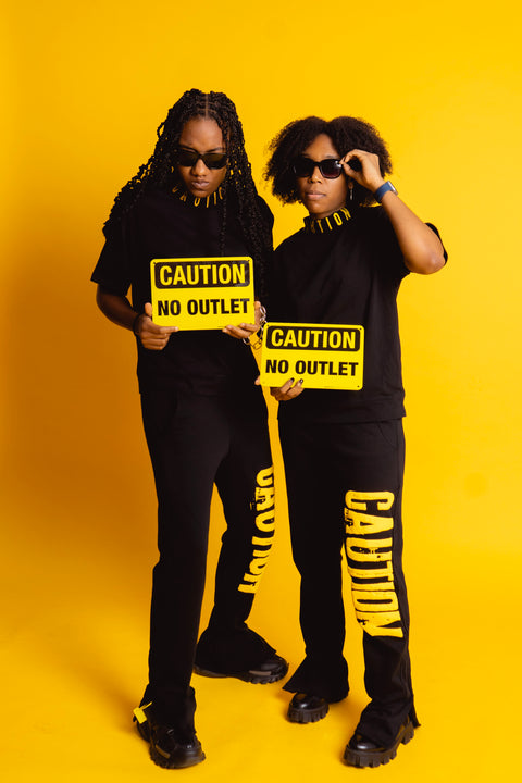 Caution flare sweatpants