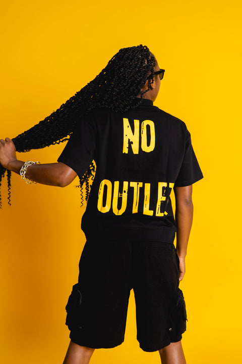 Caution Mock Neck shirt